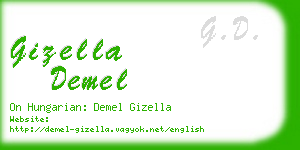 gizella demel business card